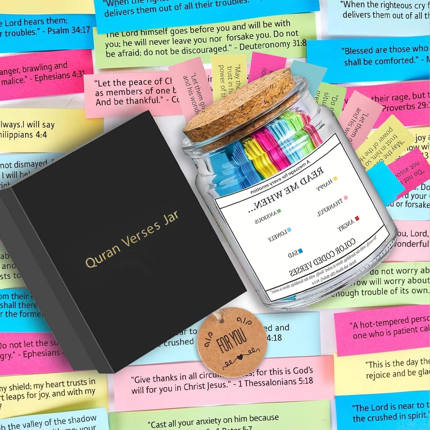 Quran Verses Jar Read Me When Bible Verses Christian Decor Gift Quranic Affirmations, Islamic Decor Ramadan Decorations for Home
