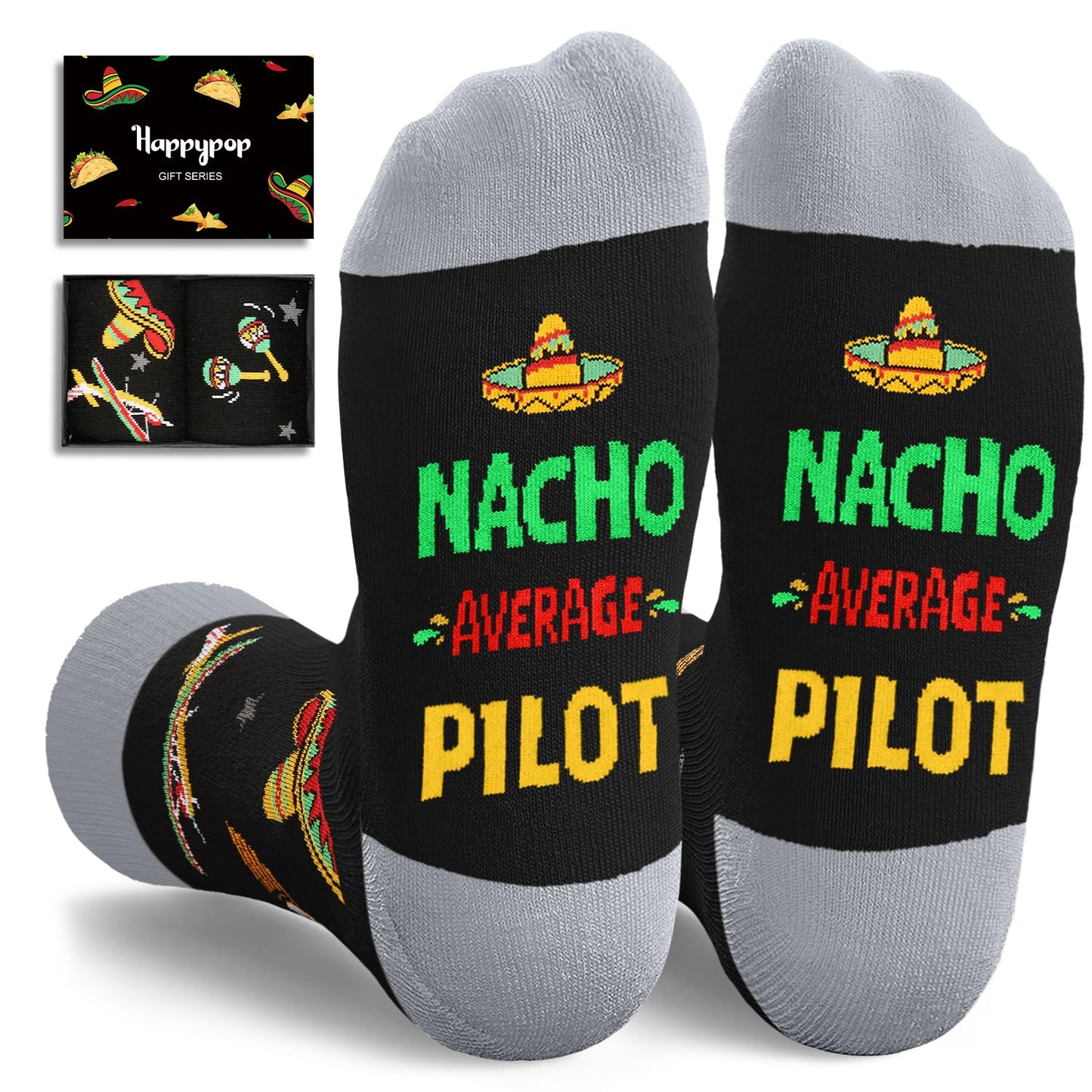 HAPPYPOP Gifts for Coach Boss Cop - Artist Lawyer Police Firefighter Socks for Men Women
