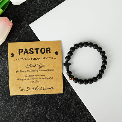 Splandiant Pastor Appreciation Gifts, 6 Pcs Christian Gifts for Pastor - 20oz Tumbler, Lavender Candle, Cotton Socks, Cross Bracelet & Thank You Card - Religious Gift for Man of God, Priest, Minister