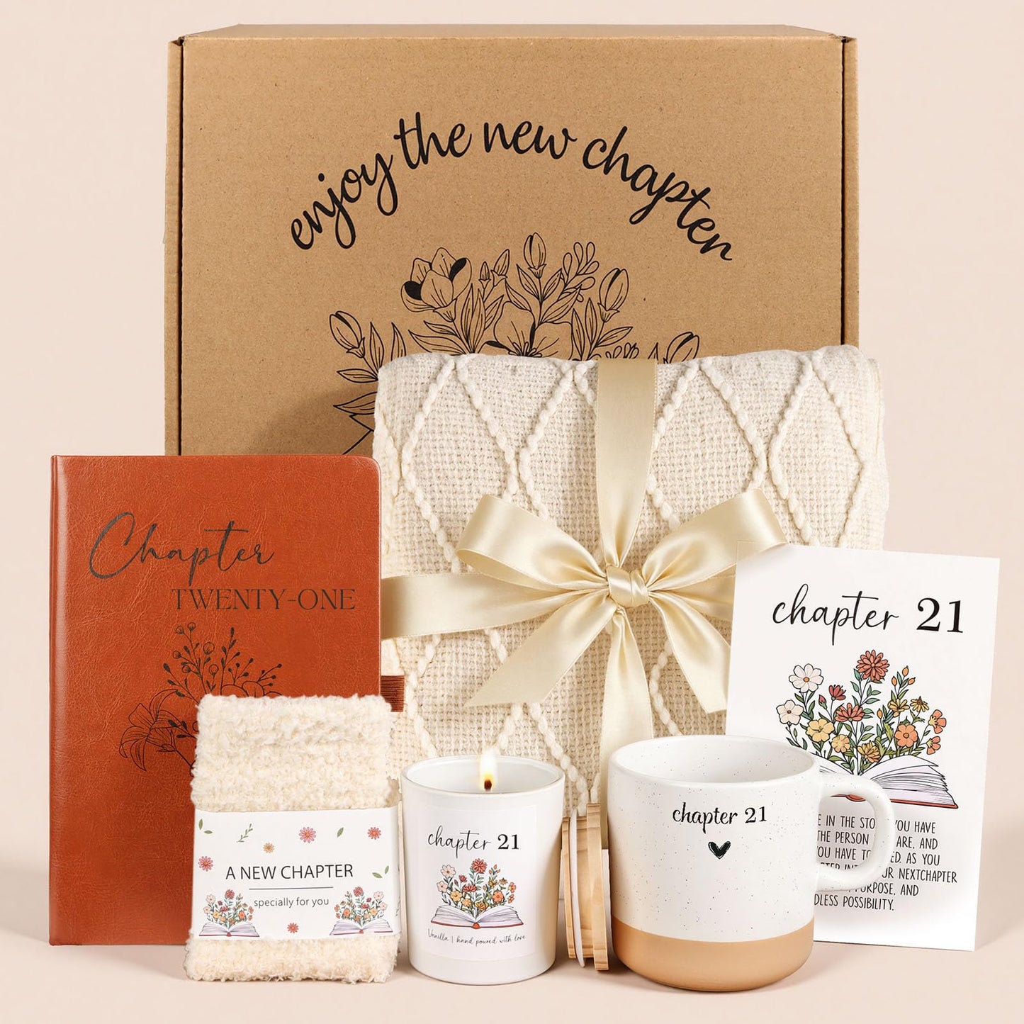 21st Birthday Gifts for Her, Unique Chapter 21 Year Old Birthday Gifts for Women Happy 21st Bday Gift Basket for Women Turning 21 Year Old Girl Gift Box Ideas for Her Daughter Sister Girlfriend | Chapter 21