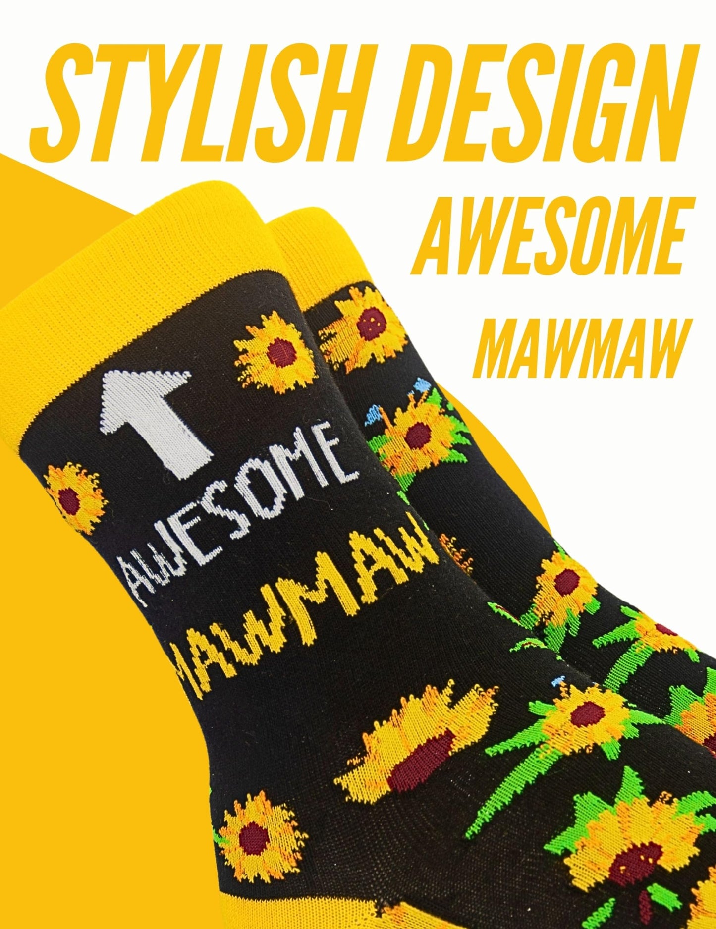 InnoBeta Mawmaw Gifts, Mothers Day Gifts for Mawmaw, One Size Crew Socks on Mother's Day, Christmas, Birthday