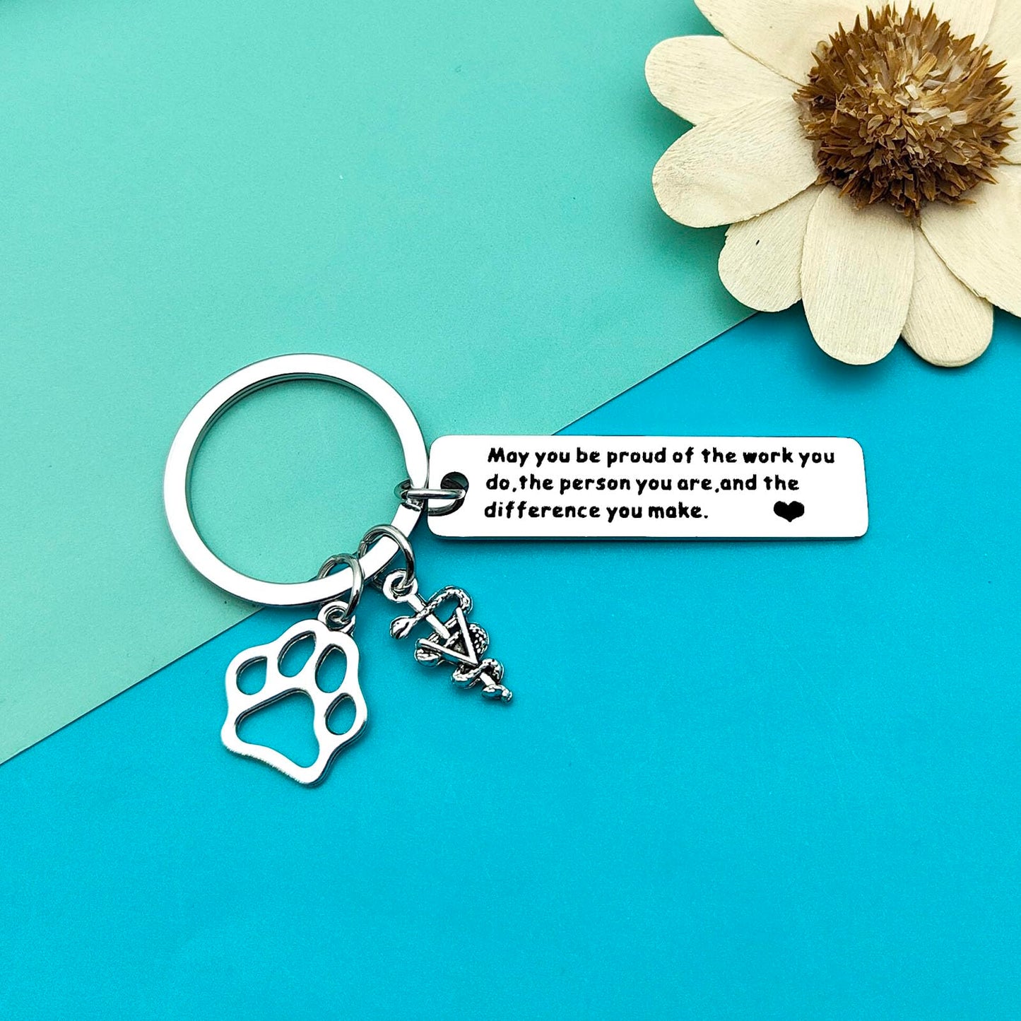 Veterinarian Appreciation Gifts Vet Tech Keychain Thank You Jewelry Veterinary Student Graduation Gift Animal Lovers Jewelry Veterinary Nurse Assistant Keychain Coworker Gifts Thanksgiving Day Gift