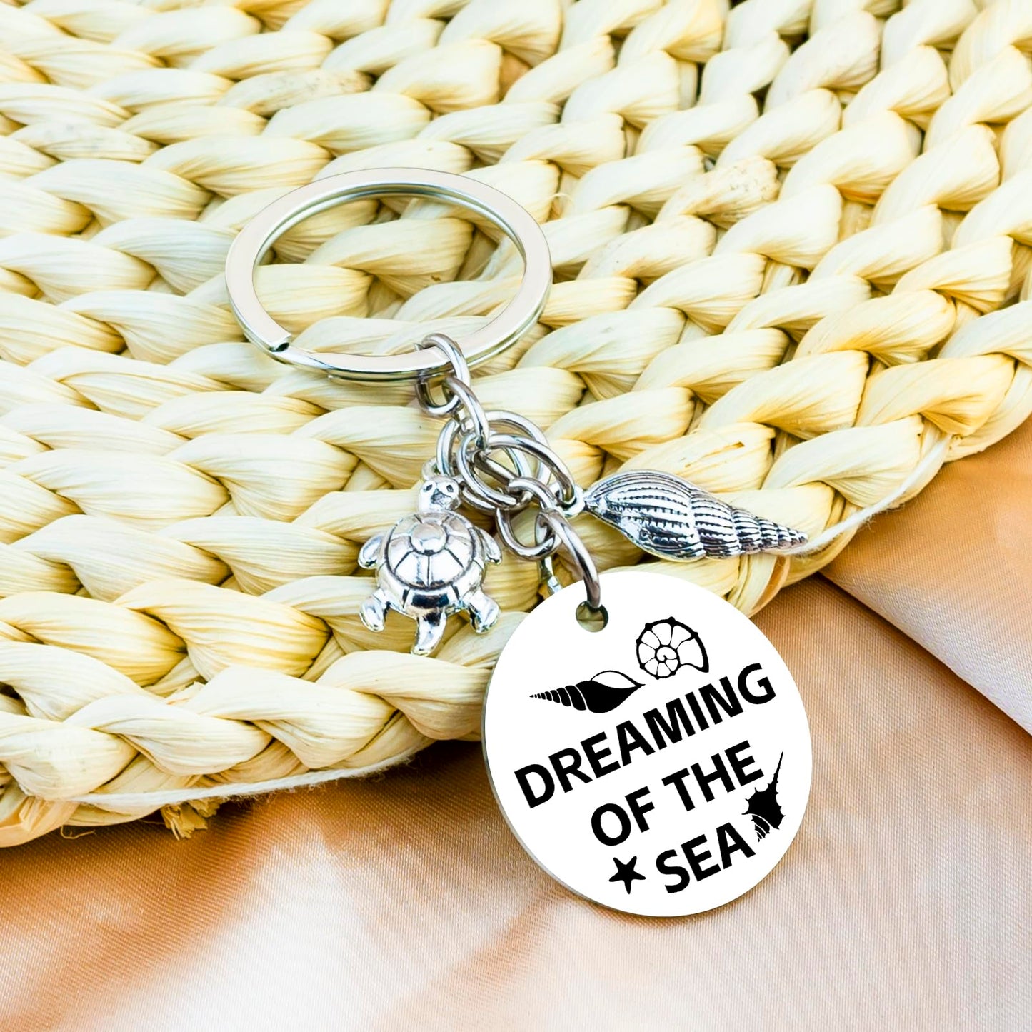 Ikacvb Beach Gifts For Women Friend Unique Ocean Gifts For Beach Lovers Woman Girls Summer Beachy Themed Gift Ideas Conch Turtle Keychain Accessory Birthday Graduation Stuff