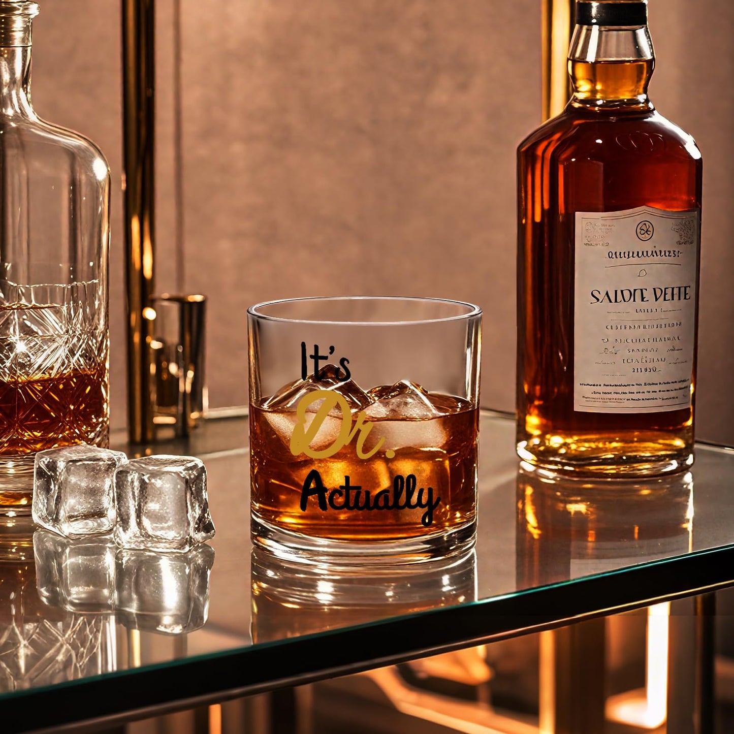 Doctor Gifts, It's Dr. Actually Whiskey Glass, Funny It's Dr Actually PHD Graduation Gift, Doctor Gifts for Men Doctors Dentist Physician MD PhD Medical, 10oz