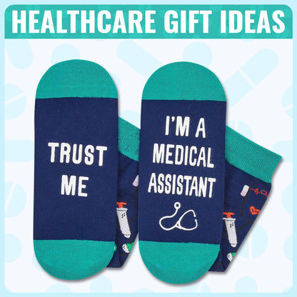 HAPPYPOP EMT Gifts for Men Women - Medical Assistants Gifts Medical Assistants Week Socks