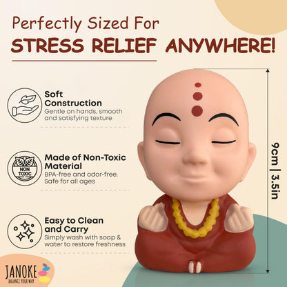 Funny Stress Balls for Adults - Zen Style Squishy Squeeze Toy, Hilarious Gag Gift for Coworkers, Men & Women – Unique Stress Relief Desk Toy