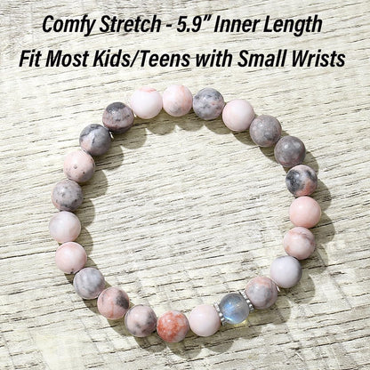 THEMEROL Inspirational Gifts for Kids/Girls/Teens/Women-Love/Encouragement-Natural Crystal Bracelets-Handmade Cute Gifts
