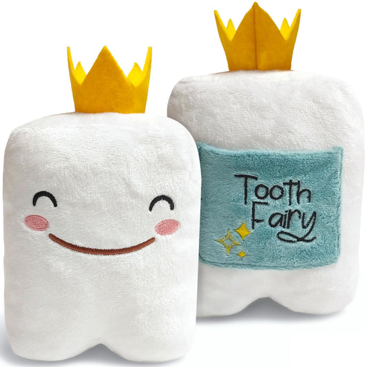 Cairn Tooth Fairy Pillow for Boys and Girls - Soft Plush Tooth Fairy Box Alternative with Pocket - Modern Keepsake Gift for Kids Losing Teeth - Squishable Stuffed Animal Co