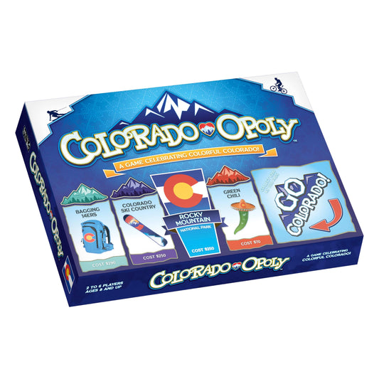 Late for The Sky Colorado-Opoly Board Game – Colorado Travel Family Game Night, Property Trading Strategy Fun, Made in USA, 2-6 Players Ages 8+, Souvenir Gift