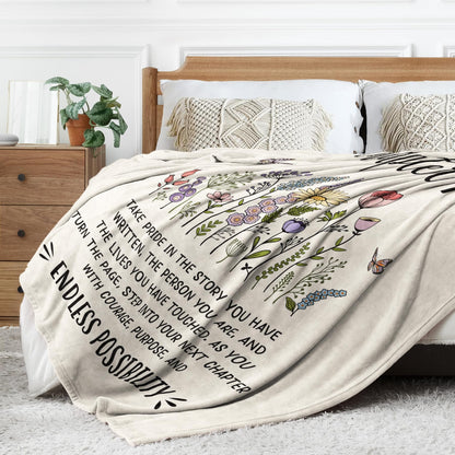 Afterprints 70th Birthday Gifts for Women, Chapter 70 Birthday Blanket, 70 Year Old Bday Gift for Woman, Mom, Friend, Sister, 70th Birthday Decorations, Turning 70 Throw Blankets 50'' x 60''