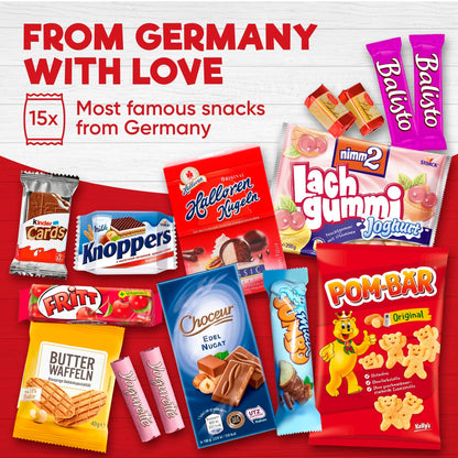 German Snack Box – Authentic German Chocolate & Snacks from Germany - International Snack Box with German Candy & European Treats – Great Gift for Food Lovers