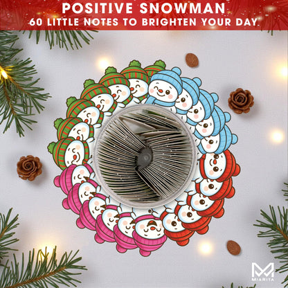 Positive Snowman Jar, 60 Affirmation Cards for Women, Men, Teens & Coworkers, Christmas White Elephant Gifts for Teens, Women - Men, Mom, Teacher, Sisters, Friends, Teen Girl Gifts Trendy Stuff
