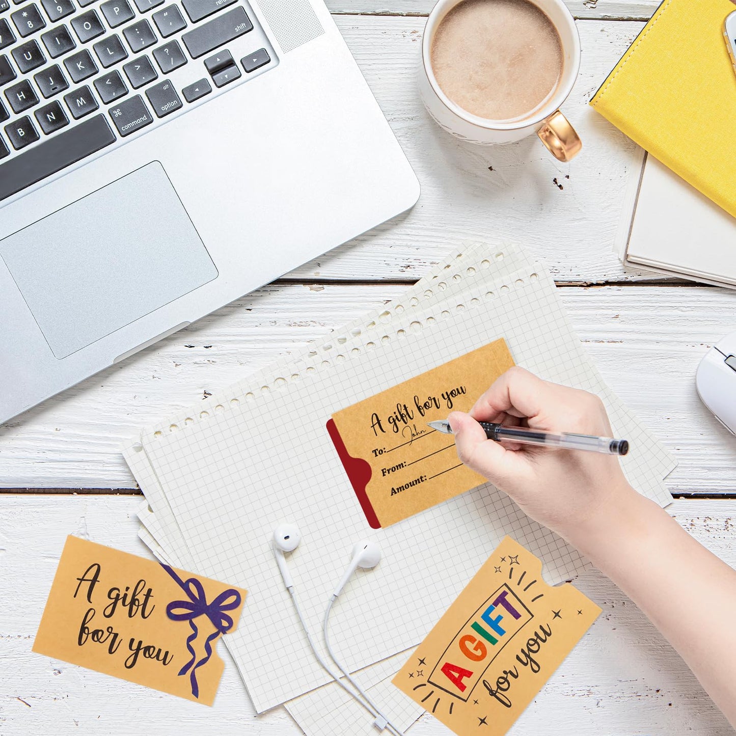 Ceiba Tree 300Pcs Kraft Card Sleeves Credit Card Gift Protector Hotel Key Holders Mini Business Envelopes