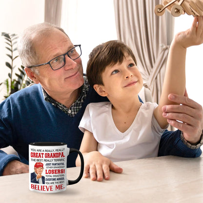 Grandpa Father Day Gift - Grandpa Gifts - Best Grandfather Ever Gifts From Grandchildren - Funny Gift For Grandfather - Father's Day Birthday Christmas Idea - Grandpas Ceramic Mug11 Oz