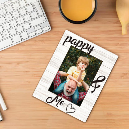 Pappy Gifts Picture Frame 5x7, Pappys Photo Frame, Christmas Fathers Day Birthday Gifts for Pappys from Grandkids Grandchildren, Pappy and Me Wooden Picture Photo Frames for Desk Room Decor
