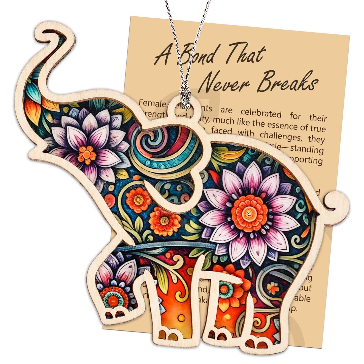 Elephant Gifts for Women, Gifts for Best Friend for Friends, Friendship Elephant Suncatcher Story Card, Meaningful Friendship Gifts for Women, Birthday Gift for Best Friends, Sisters