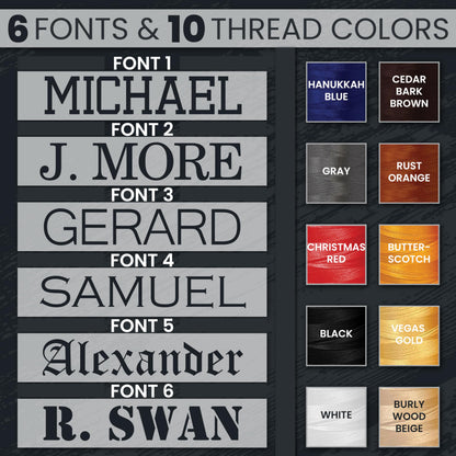 Personalized Gifts for Men - Embroidered Custom Toiletry Bags for Men, 4 Canvas & Leatherette Colors & 10 Thread Colors - Groomsmen Gifts