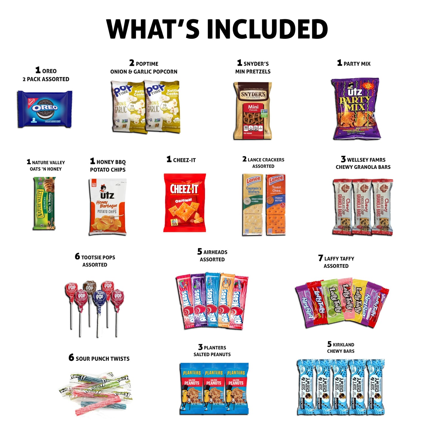 Broadway Basketeers 45 Count Snack Box Variety Pack Care Package for Kids,Teens,Adults,Family,Military,College Students,Birthdays,- Cookies,Chips,Crackers,Pretzels,Candy,Treats,Healthy Snacks