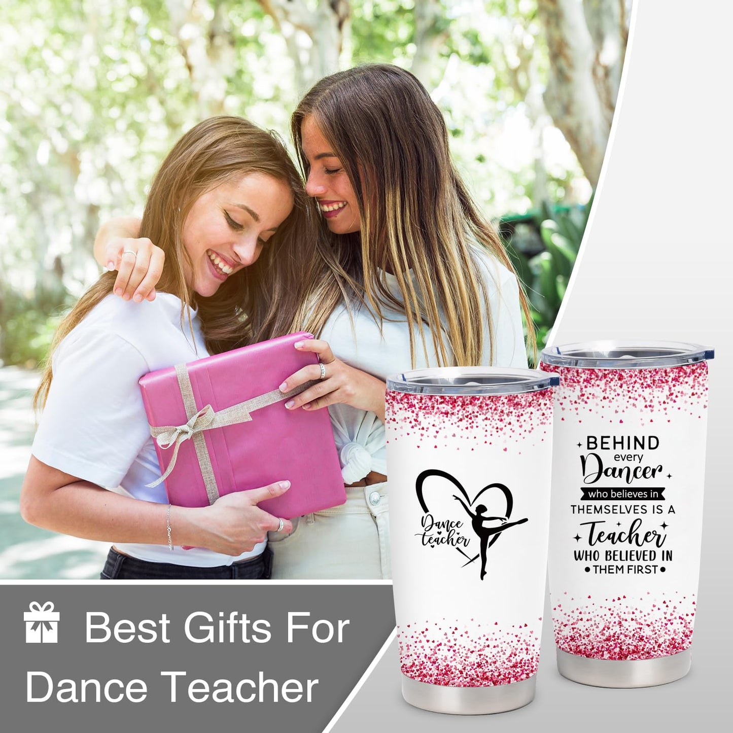 Dance Teacher Gifts for Women, Dance Teacher Christmas Gifts, Best Gift Ideas for Ballet Teachers, Ballet Teachers Gift for Women 20 oz Coffee Tumbler
