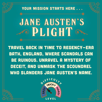 Ridley's Timescape: Jane Austen- Escape Room Game - Travel Back in Time to Help Jane Solve the Crime -Re-Playable and Re-Giftable - Date Night Favorite - 1+ Players for Ages 12+ and 90 Minute Playtime
