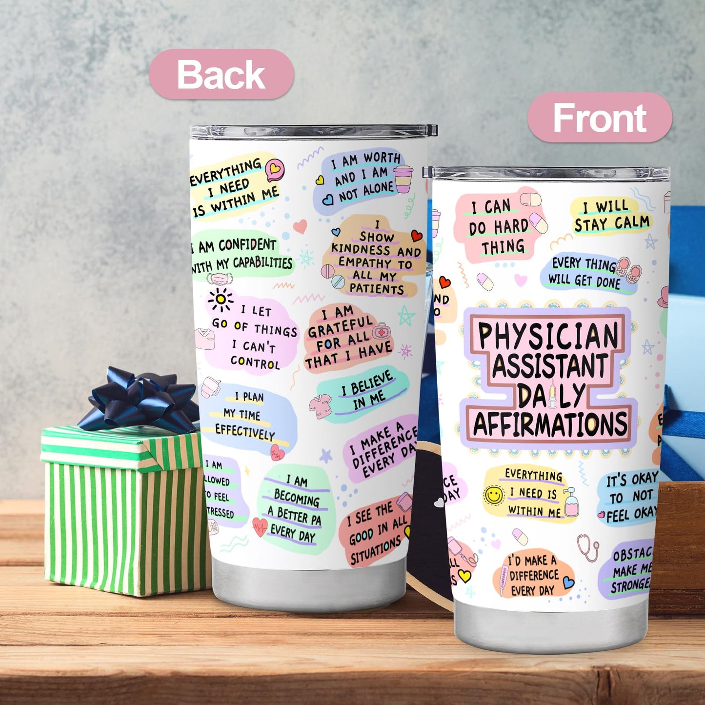 Physician Assistant Gifts,PA Week Gifts,Birthday Christmas Appreciation Thank You Gift for Physician Assistant,Best PA Gift,Coffee Tumbler Mug 20oz