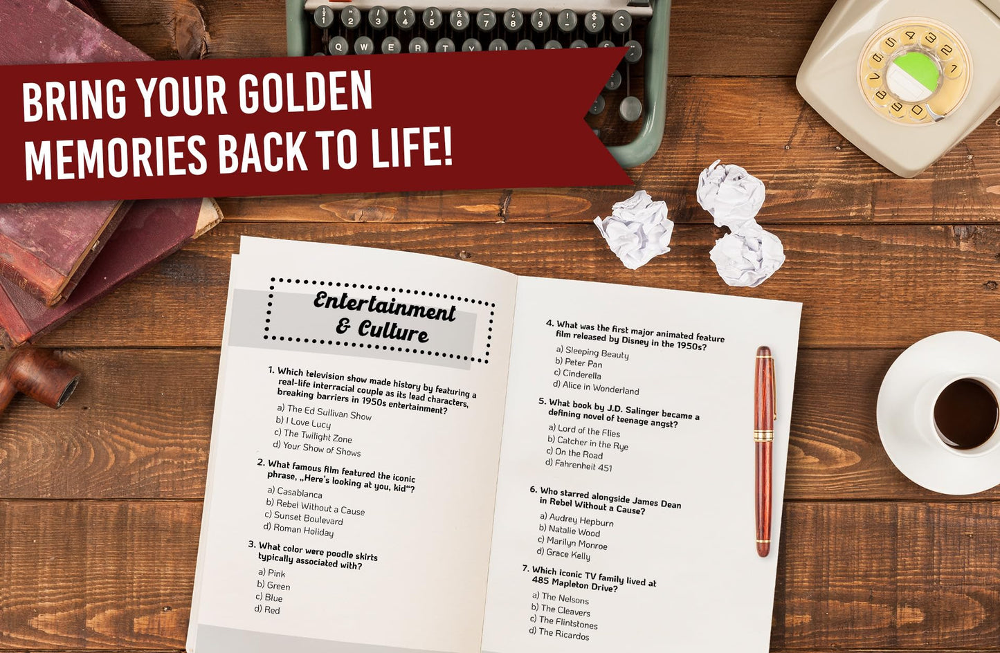 Nostalgic Trivia for Seniors: Relive Your Golden Memories From the 1950s to 1990s! Large Print Trivia, Fun Facts & More