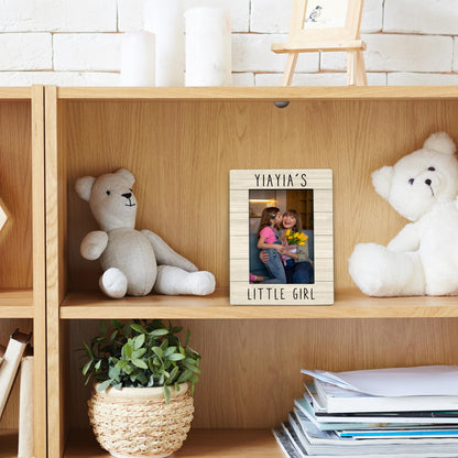 Yiayia Gifts Picture Frame 4x6, Yiayia Wooden Picture Frame, Christmas Mothers Day Birthday Gifts for Yiayias from Granddaughter, Yiayia's Little Girl Decorative Photo Frames for Desk Decor