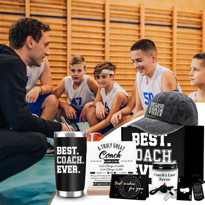 JTAMOHI Coach Gifts for Men Women, 20 Oz Best Coach Ever Tumbler Gifts, Thank You Coach Gifts, Birthday Christmas Gifts for Coach, Soccer Football Softball Basketball Swim Coach Appreciation Gifts