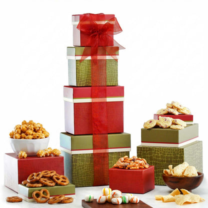 Broadway Basketeers Gourmet Food Gift Basket Tower Snack Gifts for Women, Men, Families, College – Birthday, Appreciation, Thank You, Congratulations, Corporate, Care Package