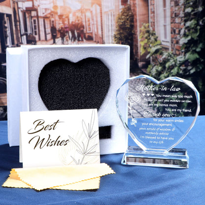 Movdyka Heart-Shaped Keepsake Gifts for Mother in Law - Unique Birthday & Mothers Day