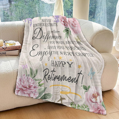 Retirement Gift for Woman, Retirement Blanket for Women/Men 2026, Farewell Gifts for Coworkers, Going Away Goodbye Present for Mom Teacher Nurse Throws Blankets 60"x50"
