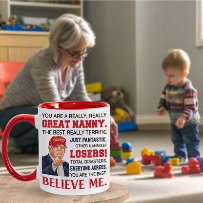 Mothers Day Gift for Nanny, Nanny Gifts for Grandma, Best Nanny Present From Granddaughter, Grandson for Christmas, Birthday, Funny Nanny Gifts Idea, Nanny Ceramic Mug 11Oz