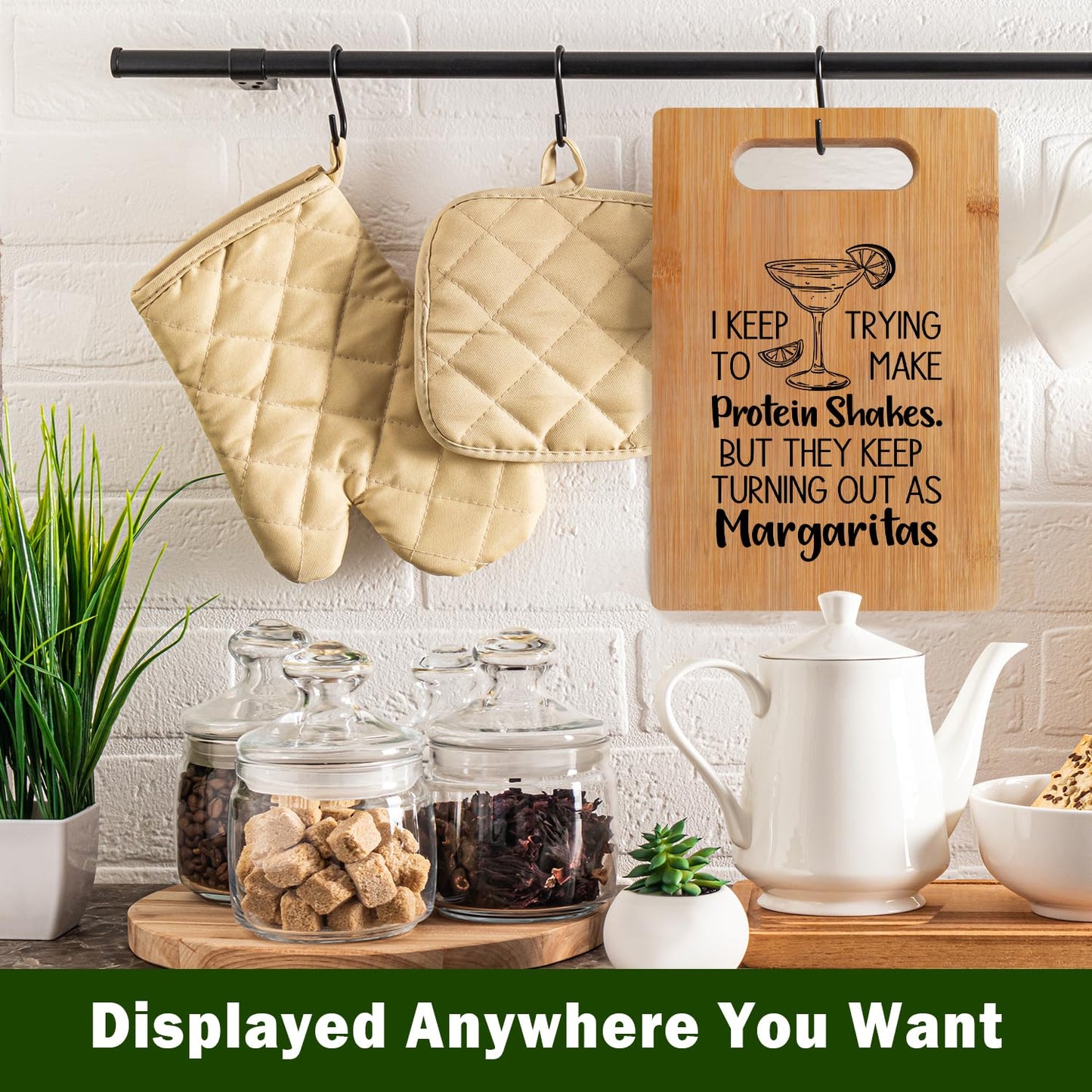 Lacama Margarita Gifts Cutting Chopping Boards for Kitchen, Cocktail Gifts for Women Cocktail Lovers, Margaritas Decorative Bamboo Cutting Board