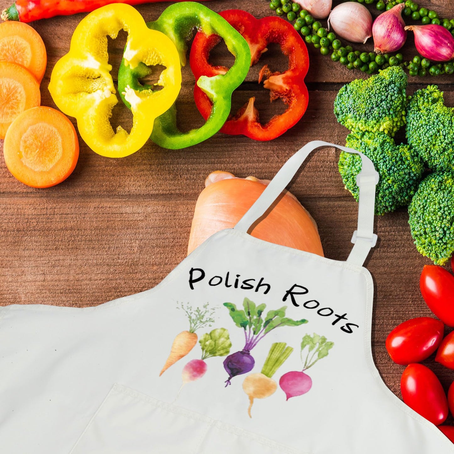 CENWA Polish Roots Adjustable Apron With Pocket Polish Gift Garden Pun Gift Polish Heritage Gift