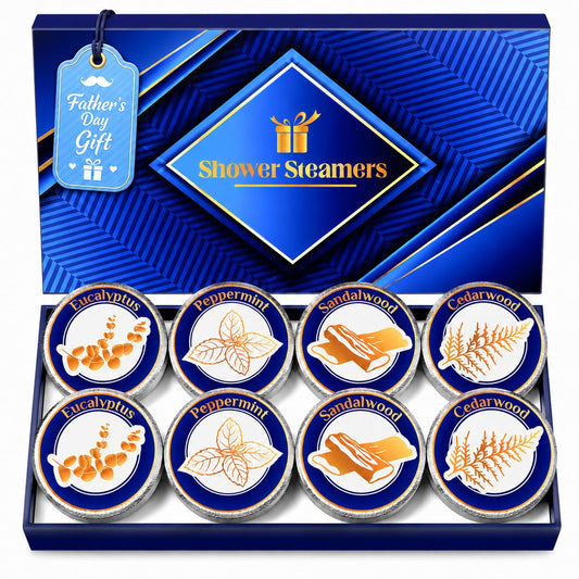 Shower Steamers for Men, Father Day Gift for Dad, Shower Bombs Aromatherapy Relaxation SPA Birthday Gifts for Husband Boyfriend Teen Boys