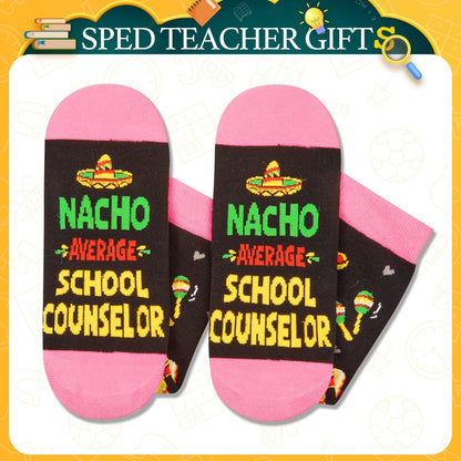 HAPPYPOP School Staff Appreciation Gifts - Socks for Preschool Sped Teacher Nurse Counselor