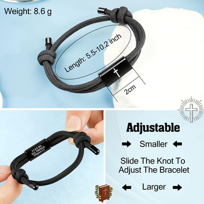 Trinckle 2026 Graduation Gifts for Boys, Kindergarten 5th 8th High School Middle School Cross Graduation Bracelet with Card and Box, Adjustable College Grad Gifts for Teen Boys Son Grandson Nephew