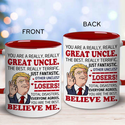 BECHUSKY Fathers Day Gift For Uncle - Best Uncle Gifts From Niece Nephew - Great Uncles Mugs - Best Uncles Ever Cup - Father Day, Birthday Gifts For Old Man, Elder - Uncles Coffee Mug 11 OZ