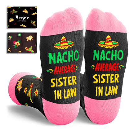 HAPPYPOP Mothers Day Gifts - Mother Daughter Sister in Law Socks, Aunt Niece Sister Socks