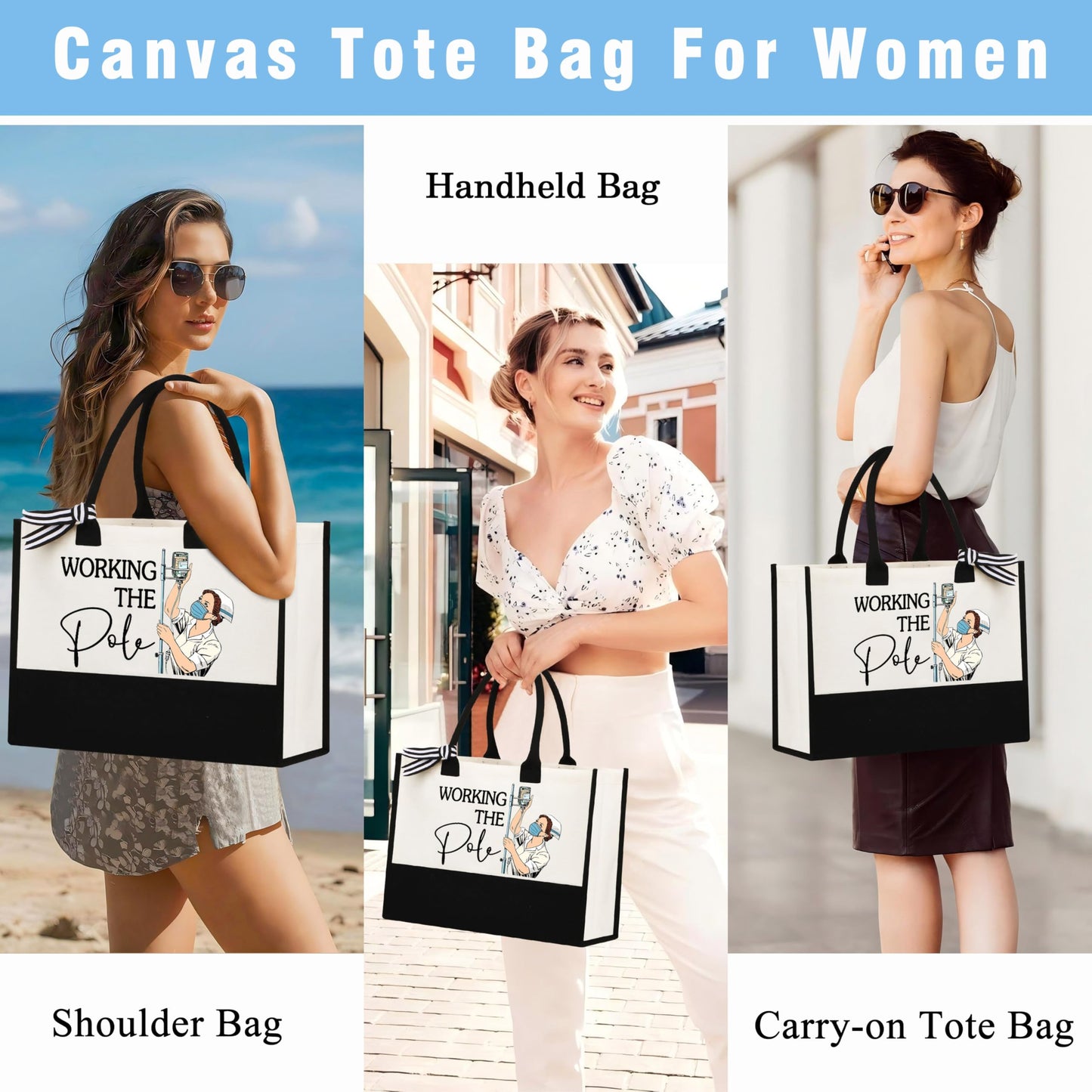 Nurse Gifts Nurses Week Gift Nurse Appreciation Gifts for Women Gift for Nurses Canvas Tote Bag Keychain