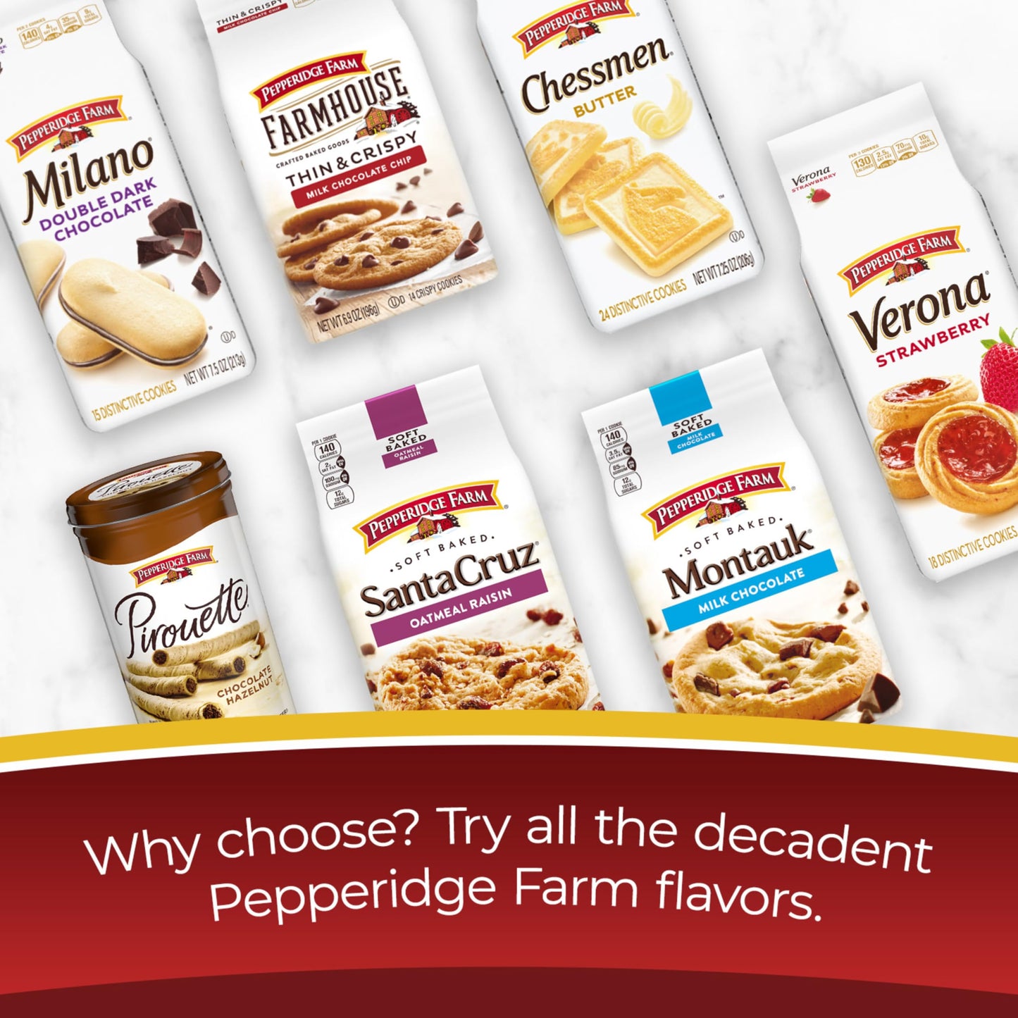 Pepperidge Farm Chocolate Collection, 7 Cookie Varieties, 13-oz Box