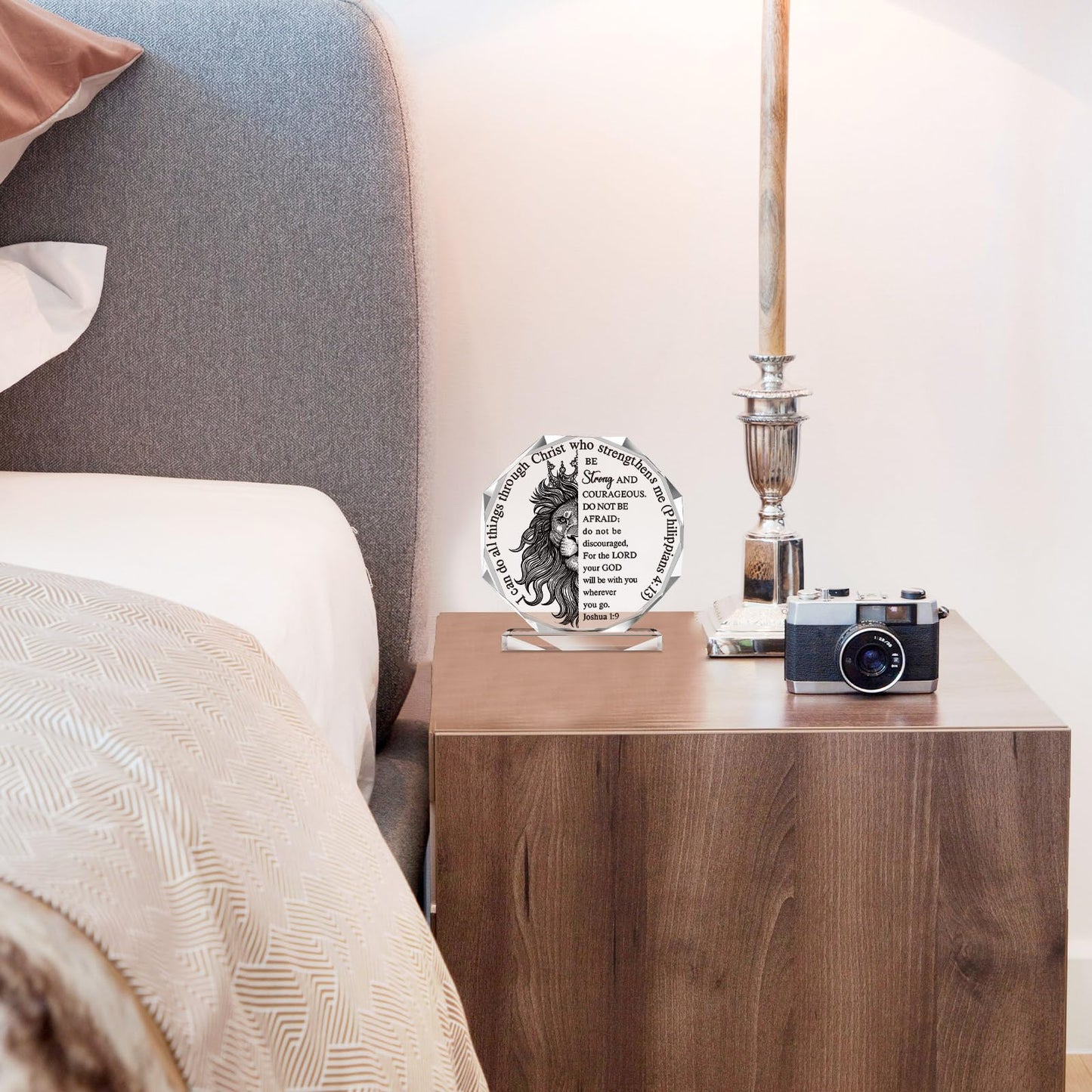 Kigley Christian Gifts for Men Inspirational Spiritual Religious Bible Verses Plaque Thank You Appreciation Gifts Signs Catholic Bible Verses for Fathers Day Office Desk Home Decor(Men)