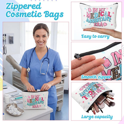 Glitopper 3 Pcs End of Year Medical Assistants Gift Set for Women Canvas Bags Socks Nurse Week End of Year Gift(Medical Assistant)