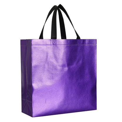 Tosnail 20 Packs Large Reusable Gift Bags with Handles, Party Favor Bag, Goodie Shopping Tote, Present Wrap for Weddings, Birthdays, Party, Event - Purple