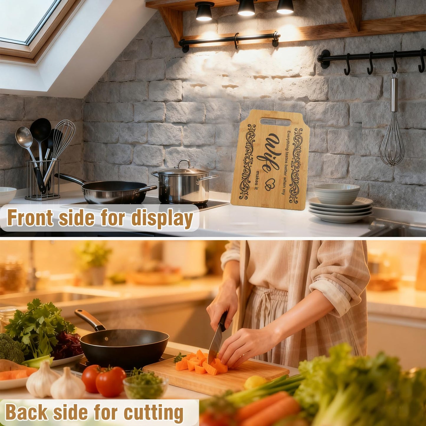 Wife Gifts – Kitchen Wall & Counter Decor, Unique Birthday, Valentine’s, Christmas Gift for Wife from Husband