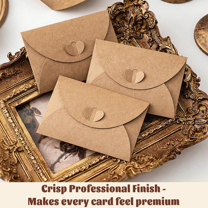 Small Envelopes, Cute Envelopes Gift Card Envelope Vintage for Small Cards Notes Invitations(10 Pcs)