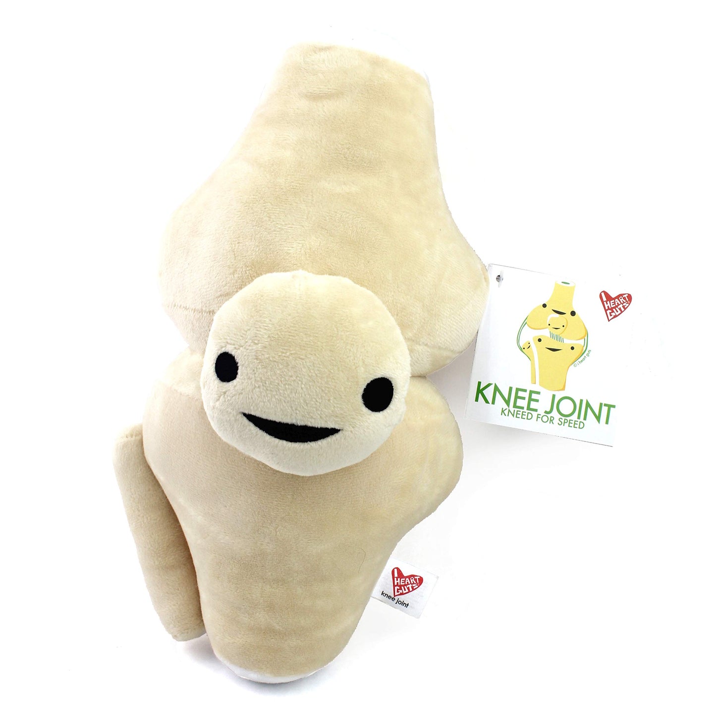 I Heart Guts Knee Joint Plush - 12" Cute Educational Organ Toy for ACL Tears & Knee Replacement - Funny Get Well Recovery Gift for Ortho Nurse Patients Athletes & Medical Student STEM Anatomy Plushie