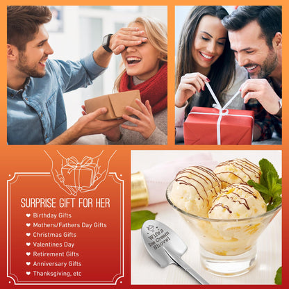 Mothers Day for Wife from Husband, To My Wife Mother's Day Anniversary Wedding Birthday Gifts for Women Wifey I Love You Valentines Easter Romantic Gift for Her, Funny Wife's Ice Cream Shovel Spoon