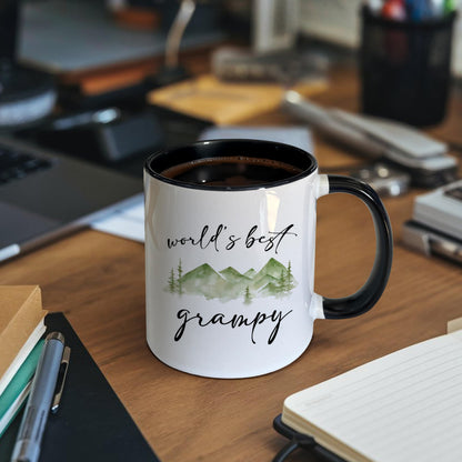 Grampy Gifts Coffee Mugs, Grandpa Gifts for Father's Day from Grandchildren, Grandpa Tea Cup Gifts for Birthday, World's Best Grampy Ceramic Coffee Tea Mug 11oz