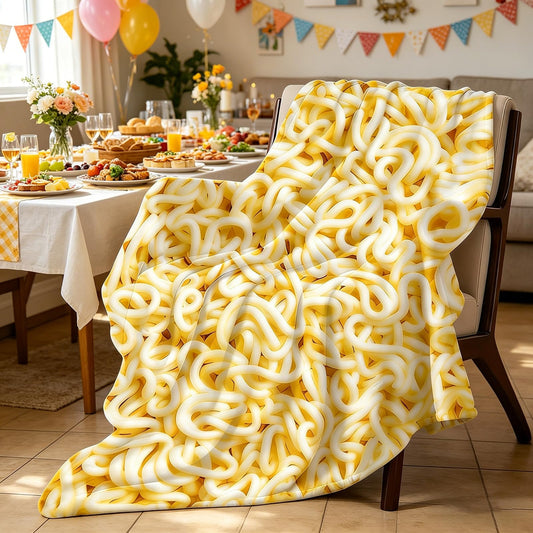 Ramen Noodles Blanket Realistic Food Blanket, Funny Birthday Gifts for Kids, Funny Throw Blanket for Couch Sofa Bed, Food Ramen Gifts 60" X 50"